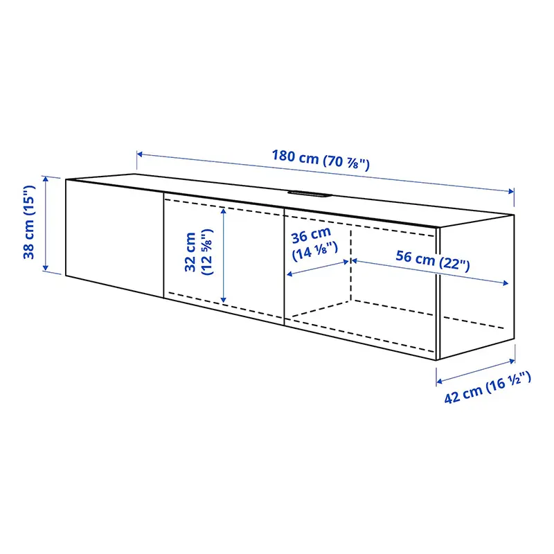 Three-compartment wood grain storage living room cabinet